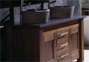 Stone Earth vanity with double bowl
